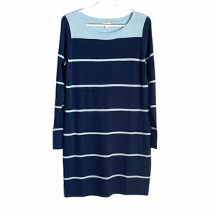 GAP Blue Stripe Wool Blend Sweater Dress M